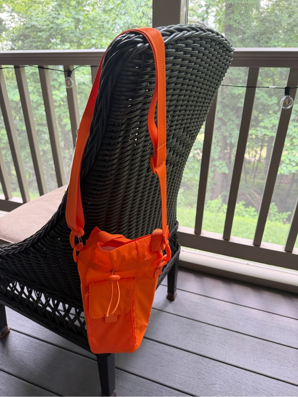Serra Womens Orange Insulated Bottle Carrier Tote Bag